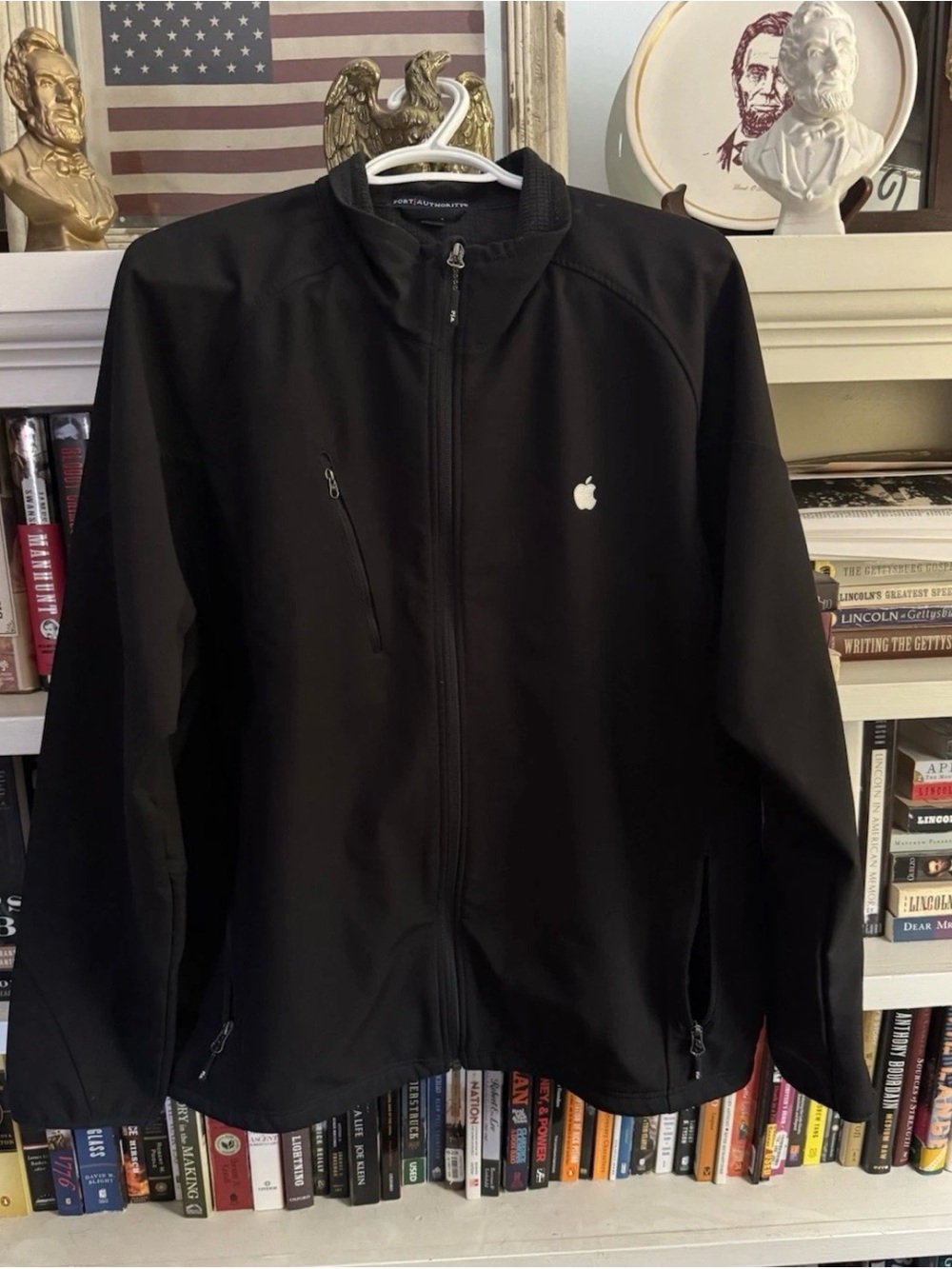 Apple Employee Large Black Port Authority Soft Shell Jacket Full Zip Tech Corp - Picture 2 of 7